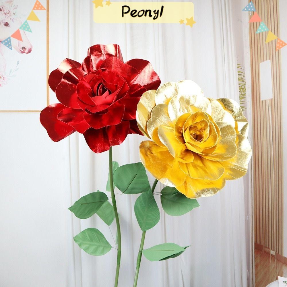 Pdony หัวดอกกุหลาบยักษ์, 30/40/50ซม. ดอกกุหลาบโฟมปลอมเงา, อุปกรณ์ประกอบฉากถ่ายภาพแฟชั่น การจัดการตั้งค่าปาร์ตี้ ดอกไม้ประดิษฐ์