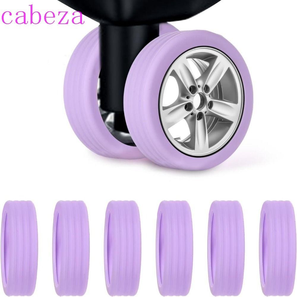 Cabeza 8 ชิ้นกระเป๋าเดินทางล้อ,ที่มีสีสัน Shock Absorbing กระเป๋าเดินทางป้องกันล้อ,เสียงรบกวน Cancelling Wearproof Wave รูปแบบออกแบบซิลิโคนเงียบล้อแขน