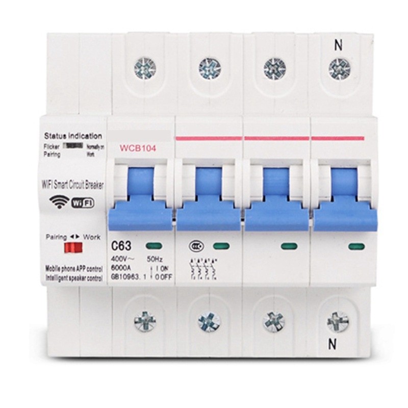 ✸4P 380V 63A Circuit Breaker Tuya Smart Wifi Circuit Breaker Industrial Remote Control MCB Timing Wi