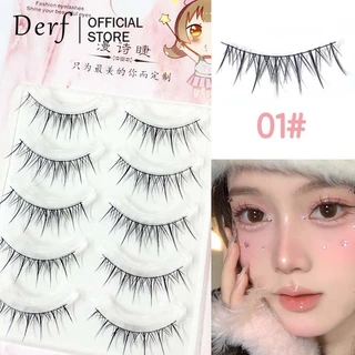 5 คู่ขนตาปลอม 3ง สีดําธรรมชาติพิเศษนํามาใช้ใหม่หลายครั้ง