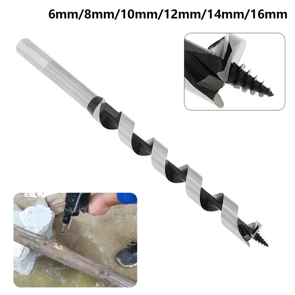 ดอกสว่านไม้ Auger 6/8/10/12/14/16 มม.Hex Shank เรือ Auger ดอกสว่านยาวสําหรับไม้/กระเบื้องอิฐ/พลาสติก