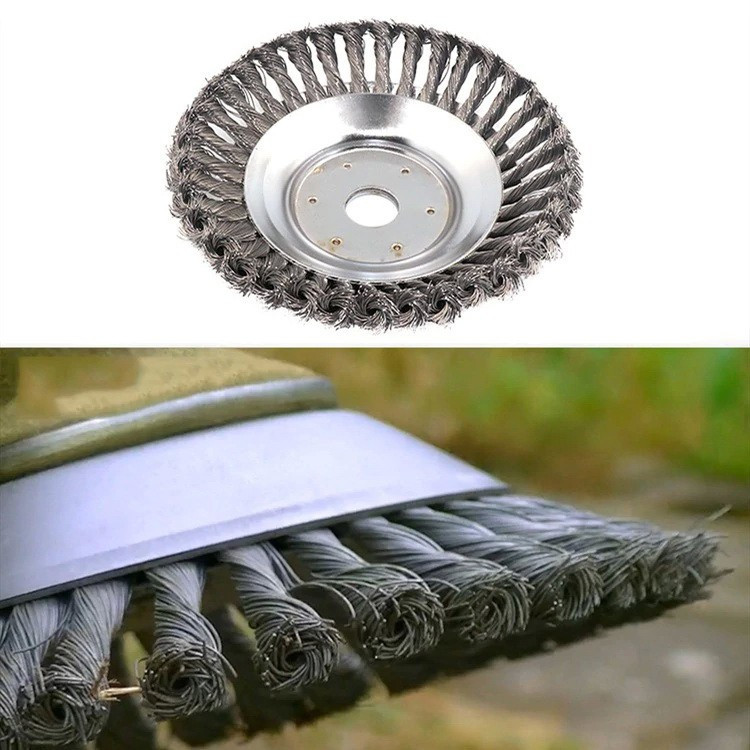หัวขัดพื้น แปรงลวดถ้วยตัดหญ้า ขนาด 6นิ้ว ,8 นิ้ว หัวแปรงลวด แปรงขัดพื้น ใบขัดพื้นหญ้า สำหรับใส่เครื่องตัดหญ้า - รูปที่ 5
