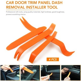 Autoshope isi 4 Set Kit Alat Buka Congkel Panel Door Dashboard Interior Trim Audio Kabel Mobil Tape Isi 4 Thicken Plastic Pry Repair Tools Car Door Clip Panel Trim Auto Car Car 4 in 1 Removal Pry Tool