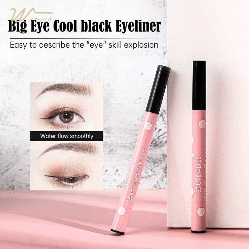 อายไลเนอร์ Eyeliner EDUTE ALICE ปากกาเขียนขอบตา สีดำ กันน้ำ ติดทนนาน 24 ชั่วโมง-wd