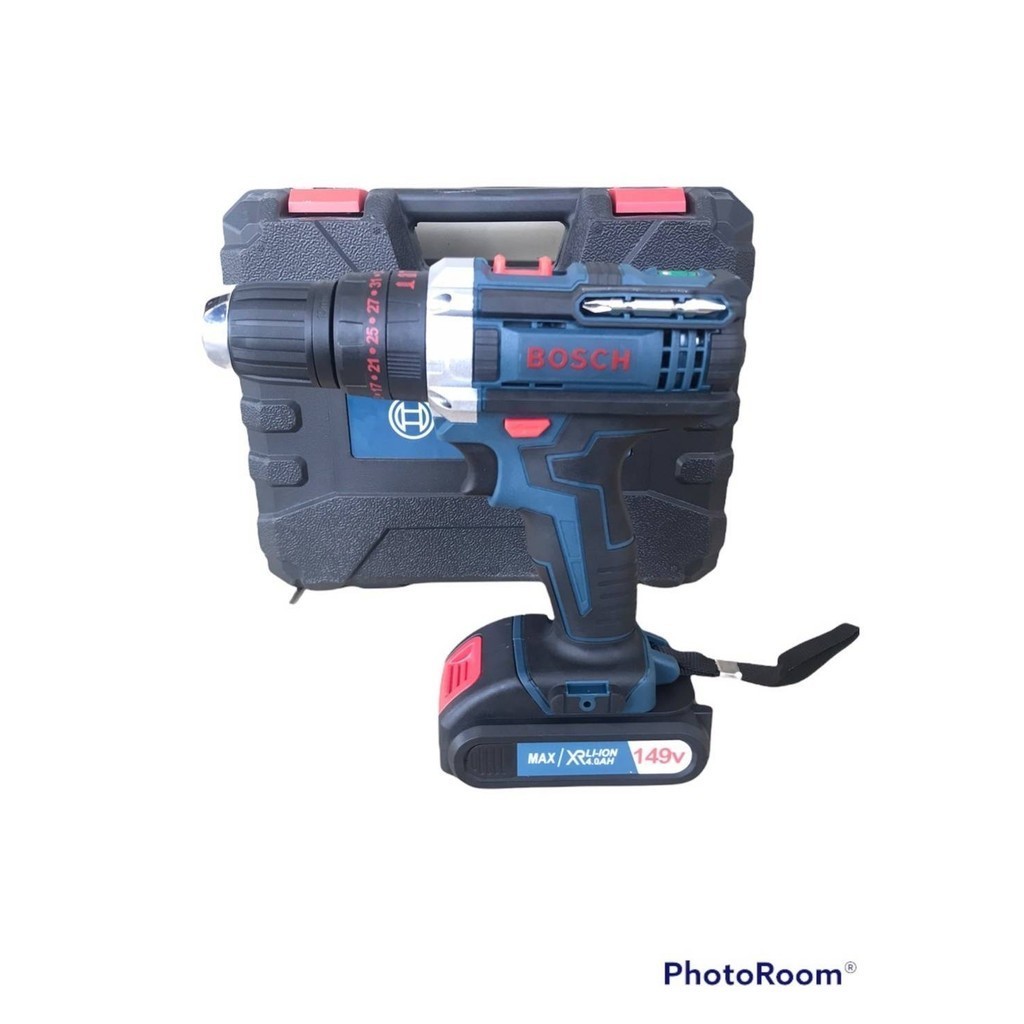 สว่านไร้สาย สว่านแบต Bo s ch 149V 3 ระบบ พร้อมแบต Li-ion 6.2 Ah 2 ก้อน