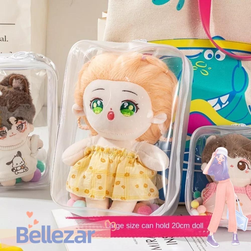 Bellezar กระเป๋ากันฝุ่น, Small Item Bag ทรงกระบอก OB11 Doll Outing Bag, Portable PVC Transparent Doll Storage Box Outdoor