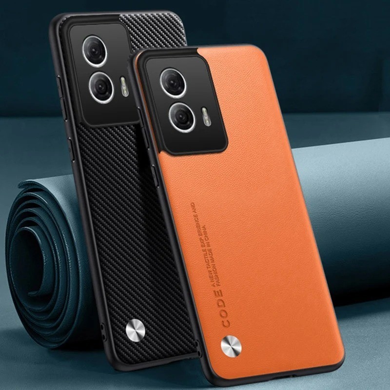 สําหรับ Motorola Moto G85 กันกระแทกหรูหรา Matte PU หนังธุรกิจกรณี