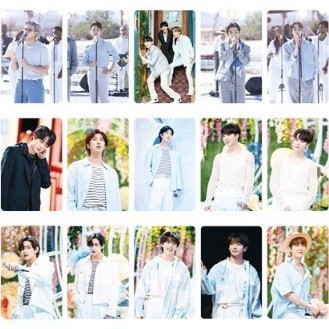 50-124pcs BT-S เลเซอร์โฮโลแกรม Lomo การ์ด 11th Anniversary 2024 FESTA MONOCHROME POP UP V Jung Kook 