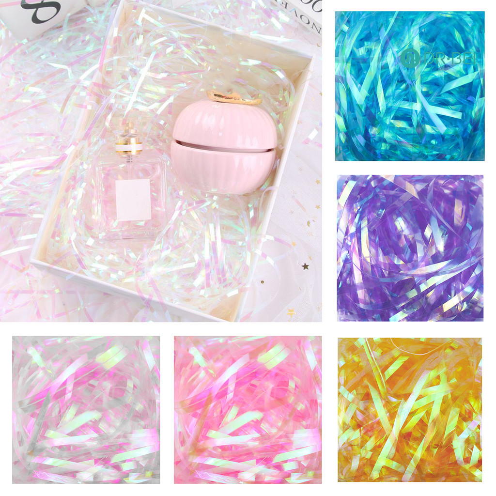 Dr.bei 30/50/100g Raffia กระดาษ Glitter DIY สีสันฝอย Lafite กระดาษ Raffia Filler ของขวัญกล่องวัสดุ