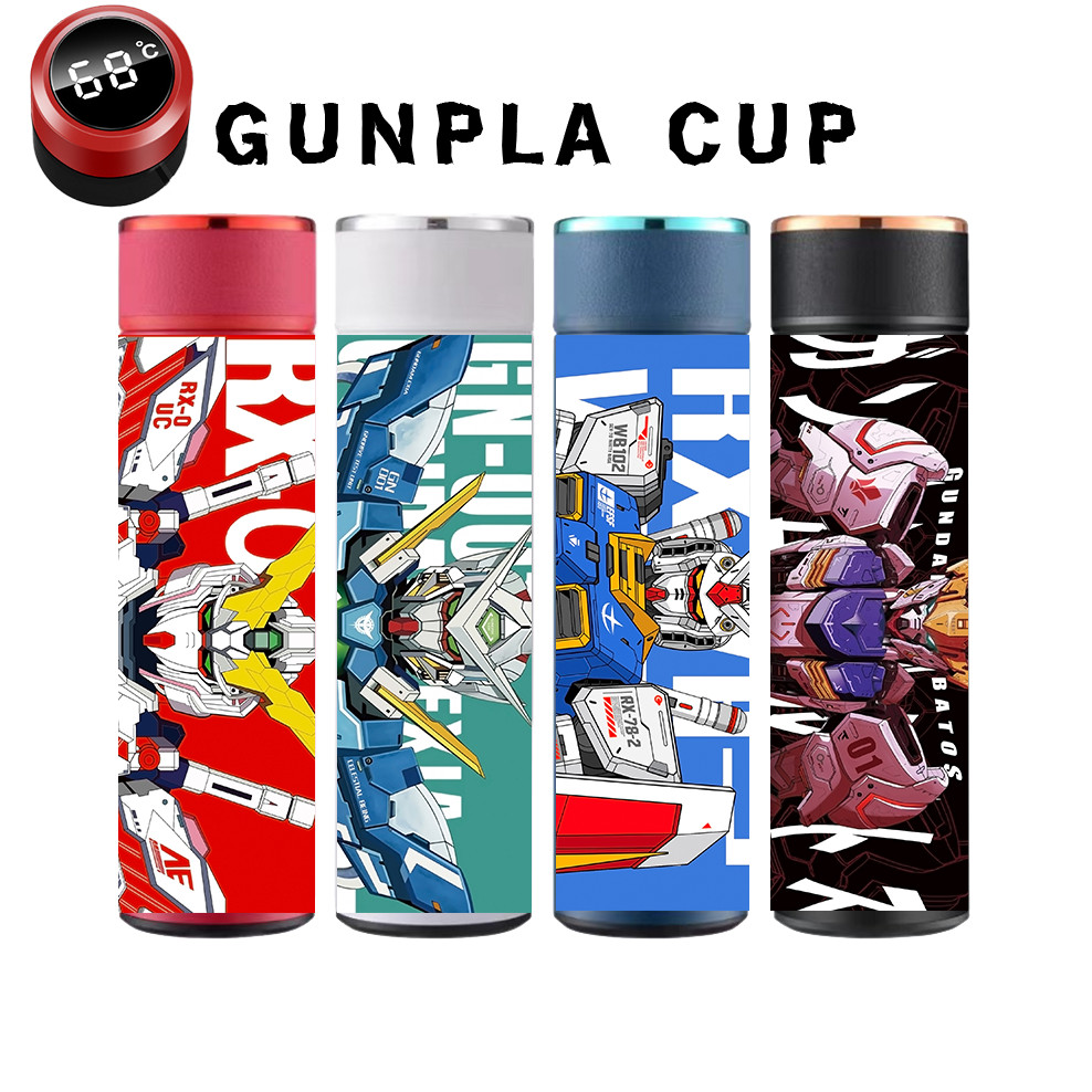 Gundam 304 สแตนเลสอะนิเมะ Mobile Suit Gundam กระติกน้ําสูญญากาศสามมิติสําหรับนักเรียนชายหญิง ของขวัญวันเกิด AmuroRay สุดเท่
