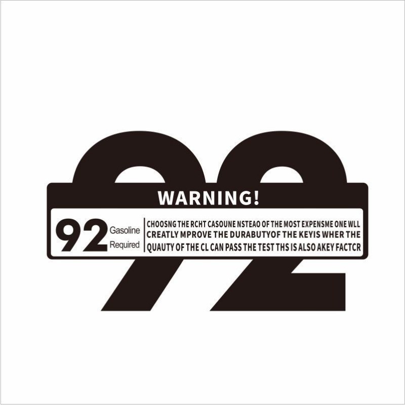 สติ๊กเกอร์ฝาถังน้ํามัน 92 95 98 เบนซิน เบอร์ สติกเกอร์คําเตือนกันน้ําสะท้อนแสงตกแต่งสติกเกอร์รถ - รูปที่ 4