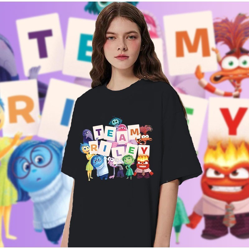 ใหม่ Pixar 's Movie Inside Out 2 เสื ้ อยืดคอ O-neck กราฟิก 100 % สําหรับผู ้ ชายP#17 S-5XLS-5XL