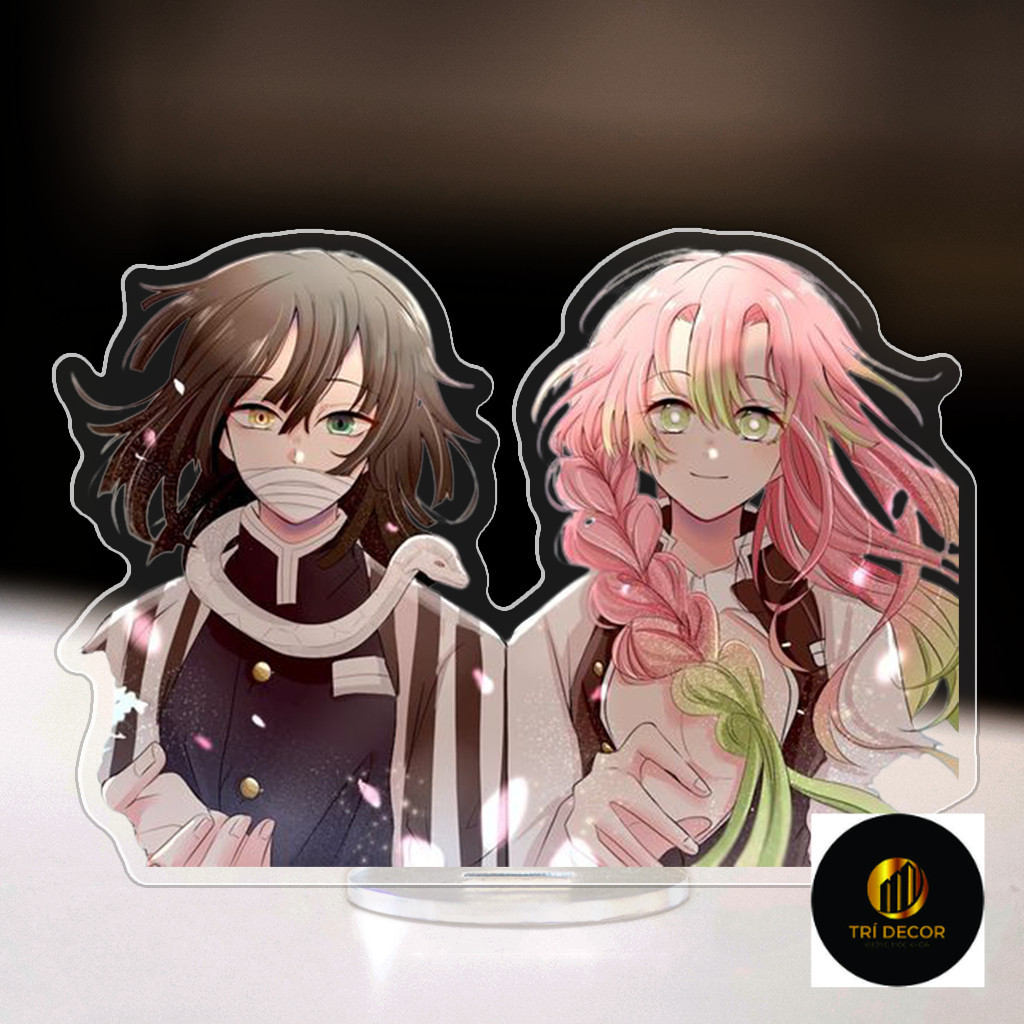 โมเดลสแตนดี้ พวงกุญแจ OBANAI x MITSURI Kimetsu No Yaiba Manga Anime Gift for friends