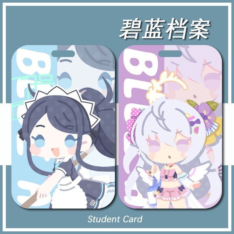 Blue Archive Custom Card Holder Students School Badge Bus Card MRT Card Personal ID Card Protective Cover with Hanging Rope - รูปที่ 2