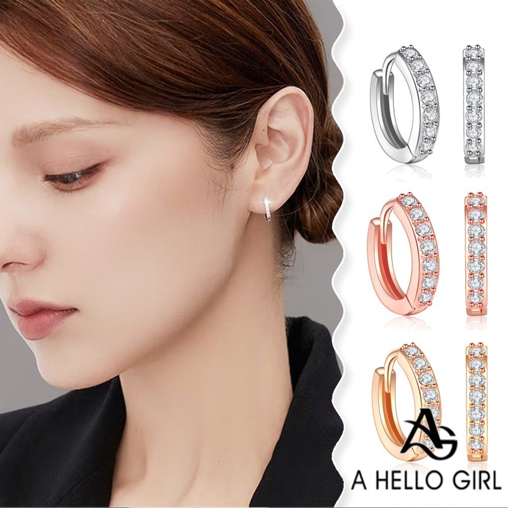 Ahellogirl حلق حلقي بصف من الأحجار — صورة 3