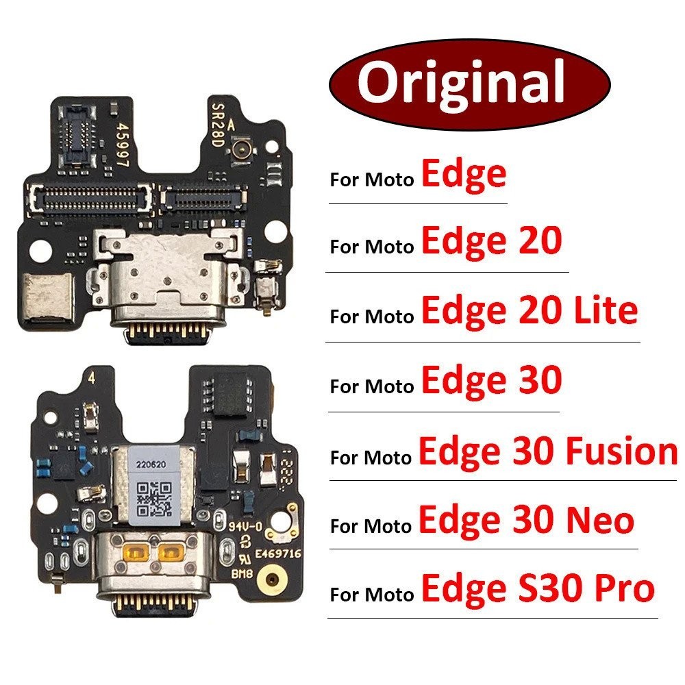 100% Original สำหรับ Motorola Moto EDGE 20 30 FUSION NEO S30 Pro Lite USB ชาร์จพอร์ตไมโครโฟน Dock CONNECTOR BOARD FLEX CABLE