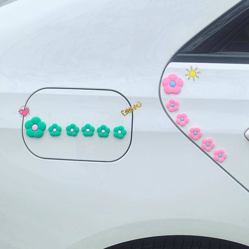 Creative Flower Car Decoration Sticker Rearview Mirror Protection Door Border Scratch Bumper Strip Body Scratch Hidden Female HV8d