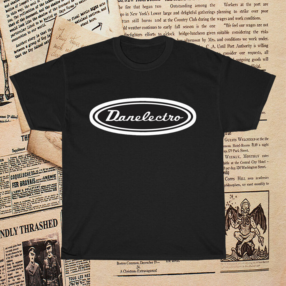 ใหม่ Danelectro Guitars Logo เสื้อยืดผู้ชายตลก