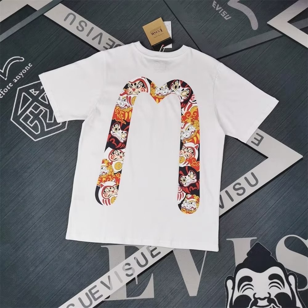 เสื้อยืดคอตตอนผู้ชาย เสื้อยืดคอกลมแขนสั้นพิมพ์ลาย เสื้อยืดคอกลมสไตล์ใหม่ เสื้อผ้าผู้ชาย (สไตล์ไซส์เล็กซื้อใหญ่กว่าปกติ)