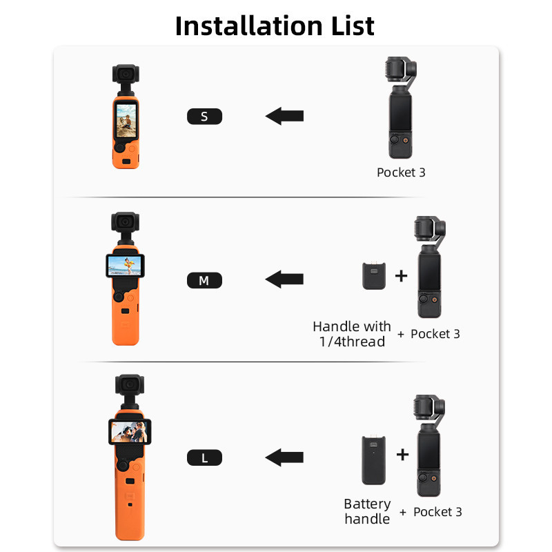กล้องซิลิโคนสําหรับ DJI Osmo Pocket 3 Body เคสซิลิโคน Anti-Slip Dust Cover Gimbal Case Osmo Pocket 3 อุปกรณ์เสริม