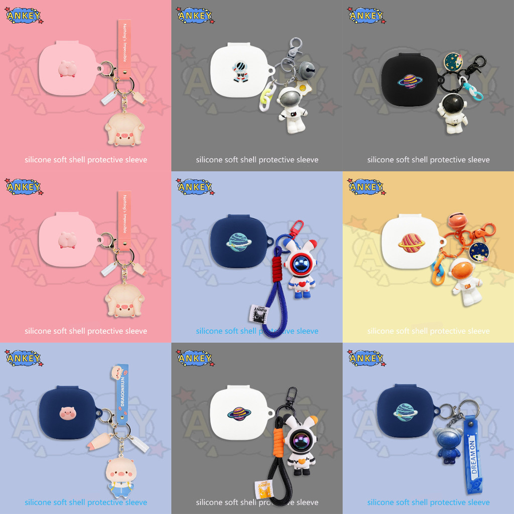 Case for Oppo Enco X3i Protective Silicone Cover Cartoon Black Astronaut Bluetooth Earphone Shell He