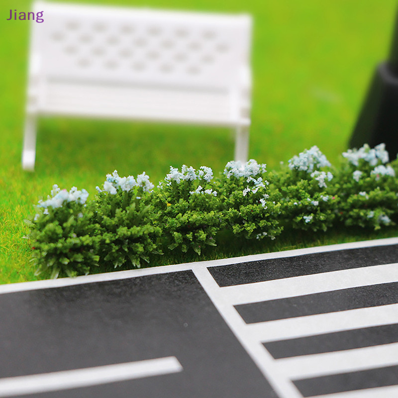 Jiang 1/3 ชิ้น 1:12 Dollhouse Miniature ไม้พุ่ม Strip เครื่องประดับ Greenbelt ตกแต่งสวนของเล่นตุ๊กตา House อุปกรณ์เสริม TH