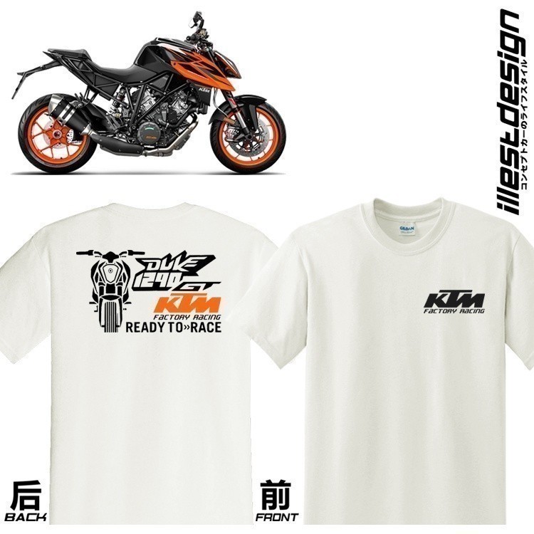 2024 fashion 23 Moto Tees : KTM Duke Bike Design BK111-BK118 เสื้อยืดสีขาว DUKE 125 200 250 390 790 