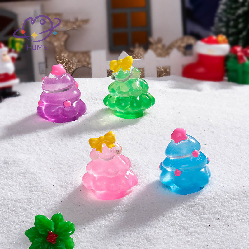 [mayhome] Creative Mini Luminous ต้นคริสต์มาสขนาดเล็กตุ๊กตาตกแต่งภูมิทัศน์ DIY อุปกรณ์ตกแต่งบ้านของขวัญ {TH}