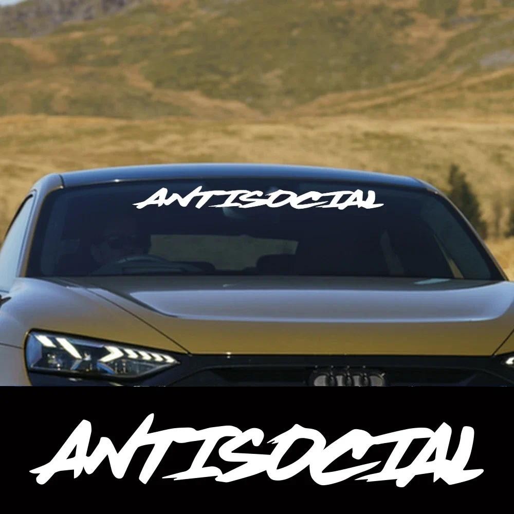 ขนาดต่างๆกระจกรถยนต์สติกเกอร์ Antisocial Creative จัดแต่งทรงผมรถจักรยานยนต์หน้าต่างไวนิล Decor Decal Auto Tuning อุปกรณ์เสริม