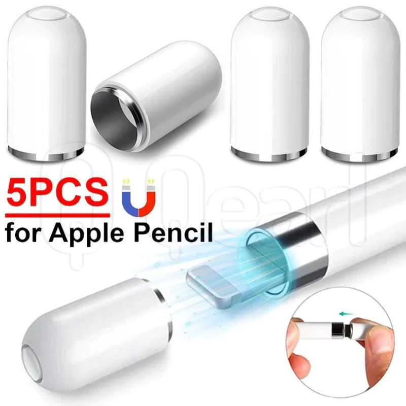 1-5 ชิ้นสําหรับ Apple 1st Generation Magnetic Pencil Caps - ABS Stylus Pen Tip Protector - สําหรับ Apple Pencil Cap - อุปกรณ์เสริมปากกา - เปลี่ยนฝาครอบป้องกันสําหรับ IPencil