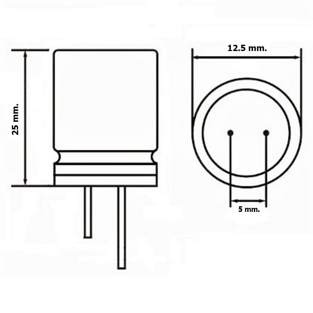 C 2200uF 25V 105°C Capacitor คาปาซิเตอร์ ส่งจากไทย ราคา ถูกที่สุด ดีลบีเคเค แกลเลอรีภาพที่ 4