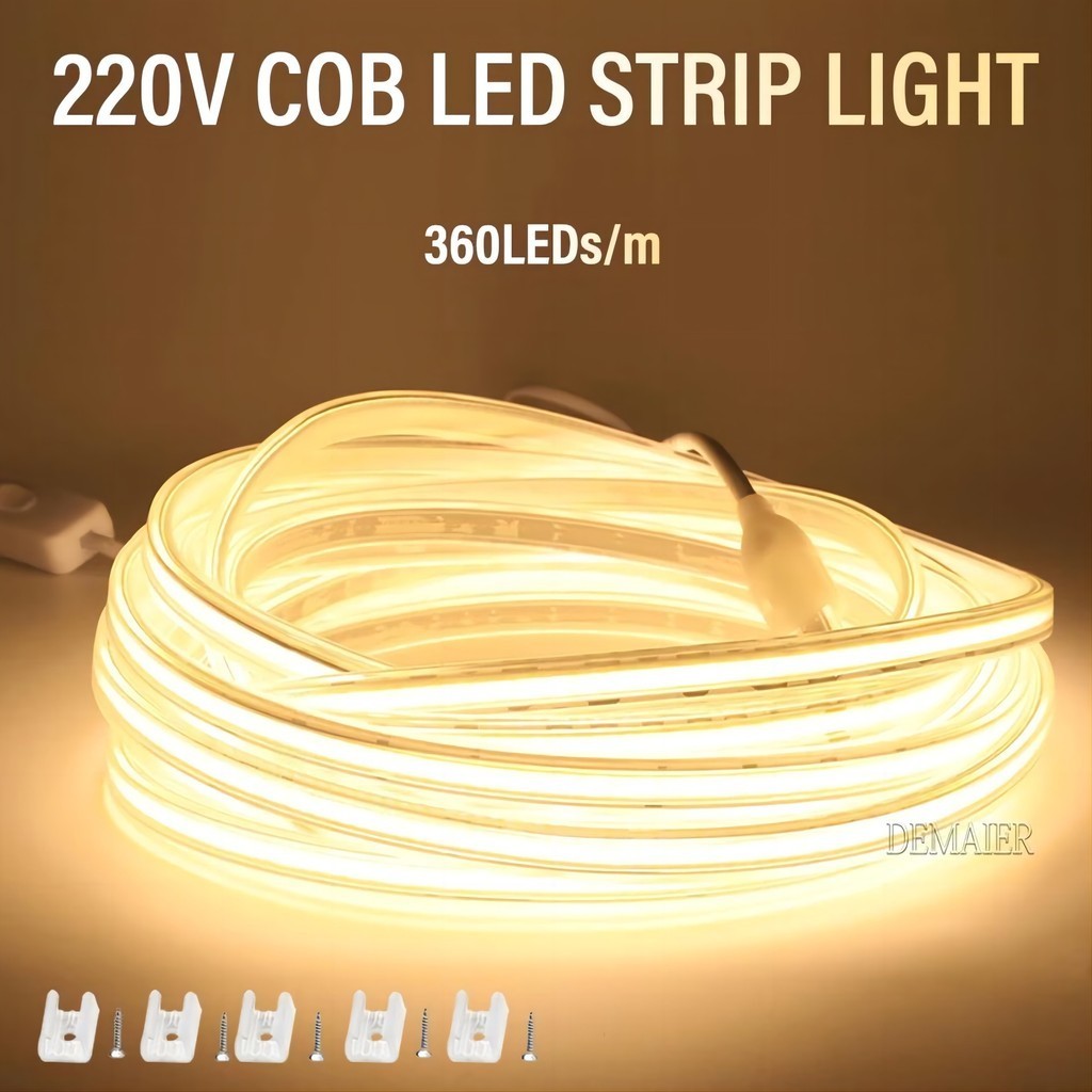 5เมตร แถบไฟเซนเซอร์ LED ไฟแถบ ไฟแถบนีออน ไฟเส้นสายยางกันน้ำ ดัดงอได้ ยาว5ม สวยกันน้ำแรงดัน 220V พร้อมปลั๊กและหัวปิด