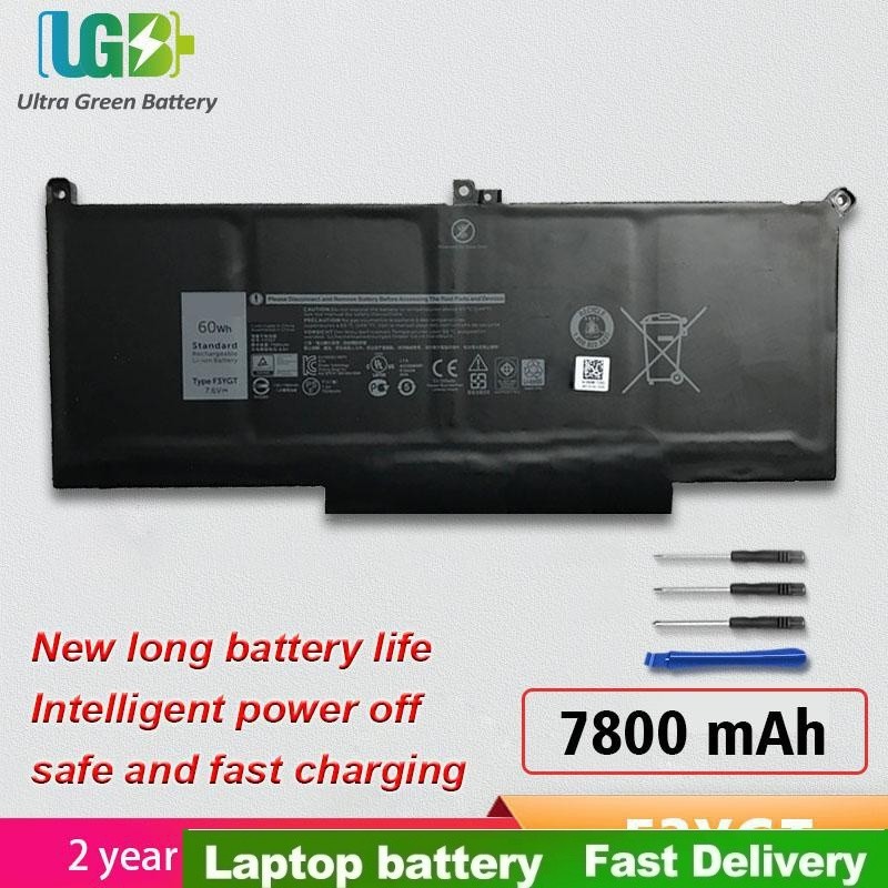 แบตเตอรี่ F3YGT เดิมสำหรับ Latitude 12 7000 E7280 E7290 E7380 E7390 E7490 F3YGT 2X39G 60WH แบตเตอรี่
