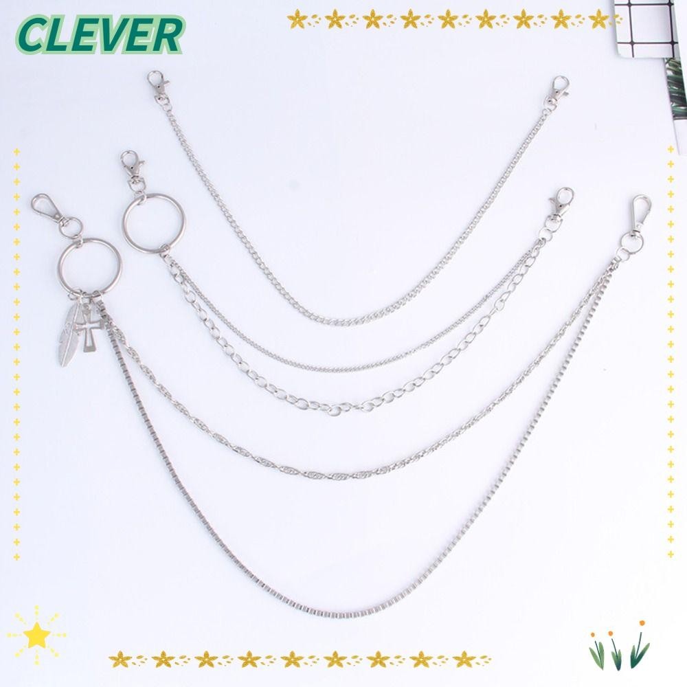 Clever แขวนโซ่, Hip-hop ผีเสื้อกางเกง, Punk Multi Alloy กางเกงยีนส์กางเกงเอว Link ผู้หญิง