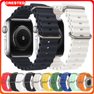 Ocean สายยางซิลิโคนสำหรับ Apple Watch ULTRA 2 49มม. Series 1…