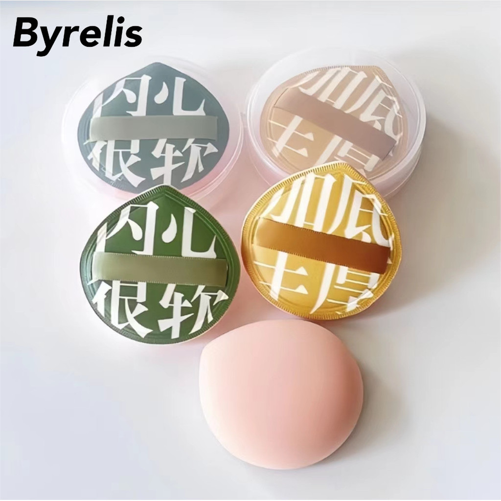 BYRELIS ฟัพฟองน้ำ ทรงกลม ทรงสามเหลี่ยม ใช้ซ้ําได้ แบบหนา ร้านค้าชาวไทย มีกล่อง