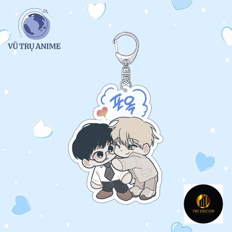 CHECKMATE พวงกุญแจพิมพ์ manhwa BL Boylove CHECKMATE ของขวัญ chibi micha อะนิเมะอะคริลิคน่ารัก