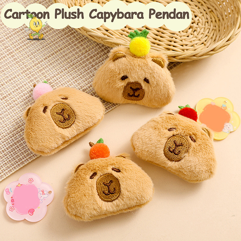 [mozh] น่ารักผลไม้ Capibara ตุ๊กตาพวงกุญแจการ์ตูน Capybara ตุ๊กตาตุ๊กตาจี้กุญแจรถแหวนกระเป๋าเป้สะพายหลังตกแต่งเด็กของขวัญ [TH]