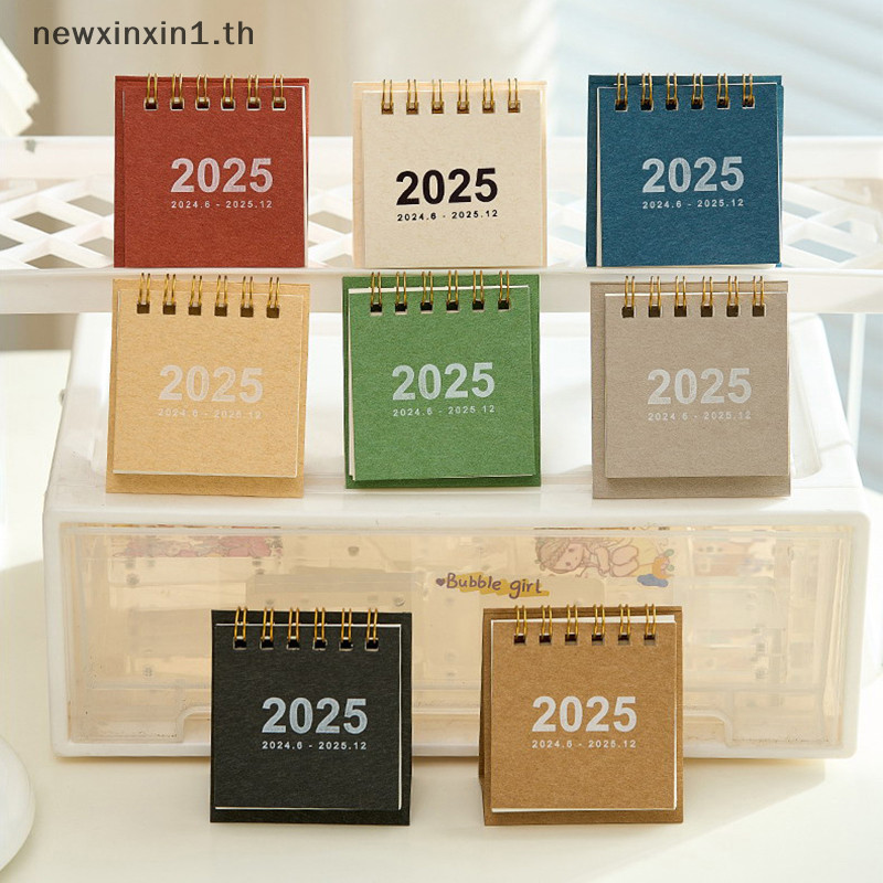*NT* 2025 ปฏิทินตั้งโต๊ะมินิเกลียวปฏิทินหนังสือ น่ารัก ถึง ทํา รายการ รายวันรายเดือนรายปีวางแผนเวลาการจัดการตกแต่งโต๊ะ {ที}