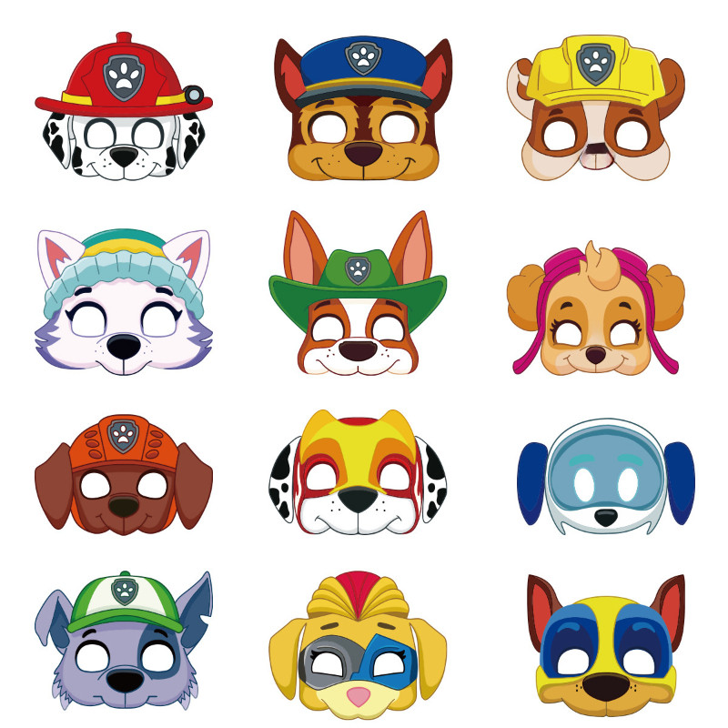 Paw Patrol masks for KIDS งานเลี้ยงวันเกิดโปรดปรานและของตกแต่ง