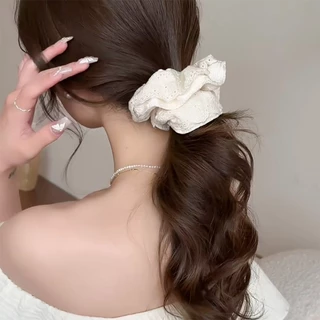 Big Scrunchie แฟชั่นเกาหลีบุคลิกภาพที่สวยงามอเนกประสงค์ขนาดใหญ่ผม Tie ขนาดใหญ่ลําไส้แหวนผมอุปกรณ์เสริมผม