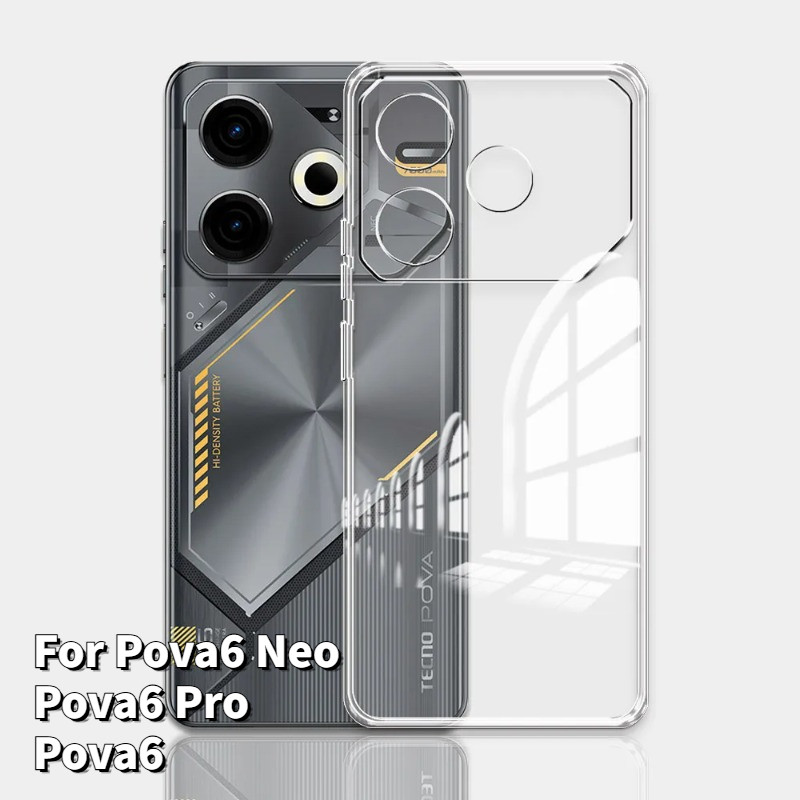 ปลอกใส Tecno Pova 6 Pro Neo Pova6 Pova6Pro/6Neo 4G 5Gโปร่งใสTPUเคสโทรศัพท์กันกระแทกปลอกป้องกันAnti-fall Softปกหลัง