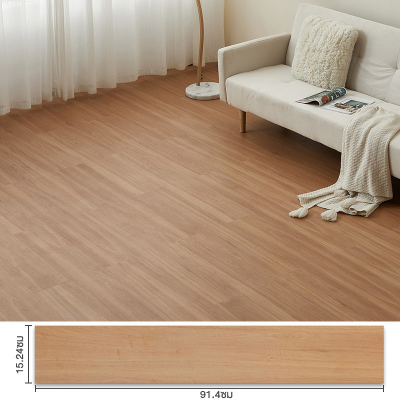 สติ๊กเกอร์ติดพื้น PVC 91.4x15.2CM วอลเปเปอร์ติดพื้น ทนทาน สติ๊กเกอร์ ติดง่ายมีกาวในตัว กันน้ำและกันลื่น