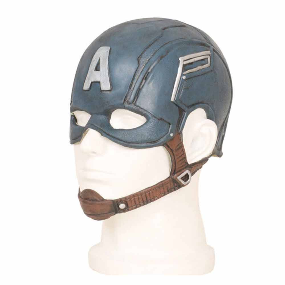 Marvel Captain America Steve Rogers Latex Mask Captain America Helmet Wig and Mask