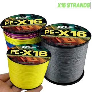 Jof X16 PE สายตกปลาทะเล300-1000M 16strands Extreme strong Anti Bite Wire Strength Test 11.3กก.-91กก. น้ำเค็มสาน25-200LB ปลาคาร์พ100% PE braided Wire