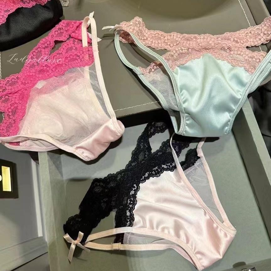 158813 หวานและเผ็ดมุมมองตาข่ายเซ็กซี่สีบล็อกชุดชั้นในลูกไม้