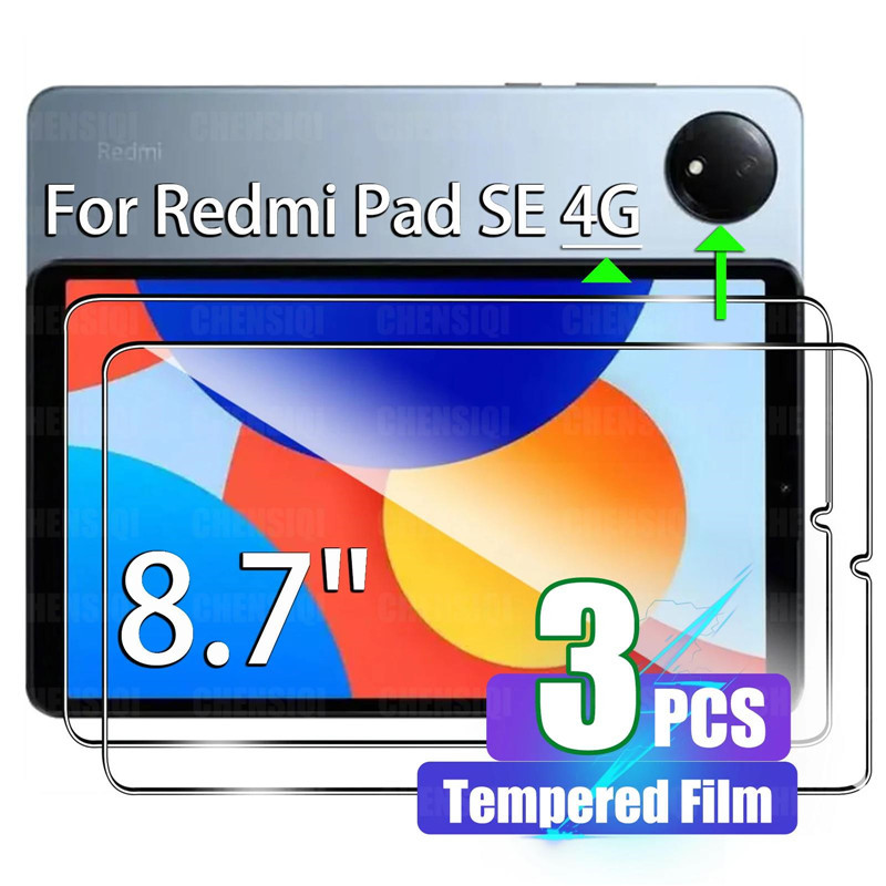 สําหรับ Xiaomi Redmi Pad SE 4G 8.7 นิ้ว 2024 9H กระจกนิรภัยป้องกันหน้าจอฟิล์ม