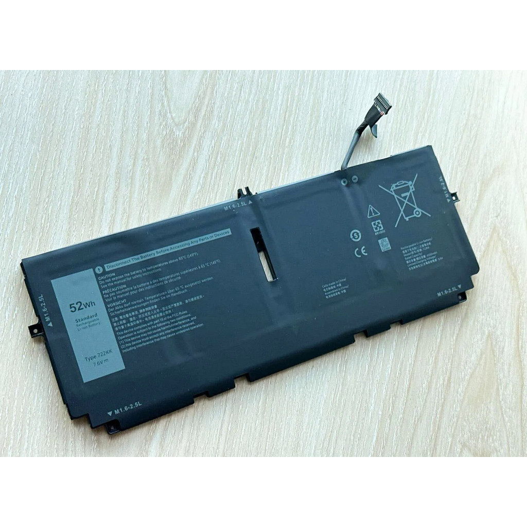 New 722KK 2XXFW WN0N0 แบตเตอรี่แล็ปท็อป For Dell XPS 13 9310 9300 FP86V P117G001 P117G002