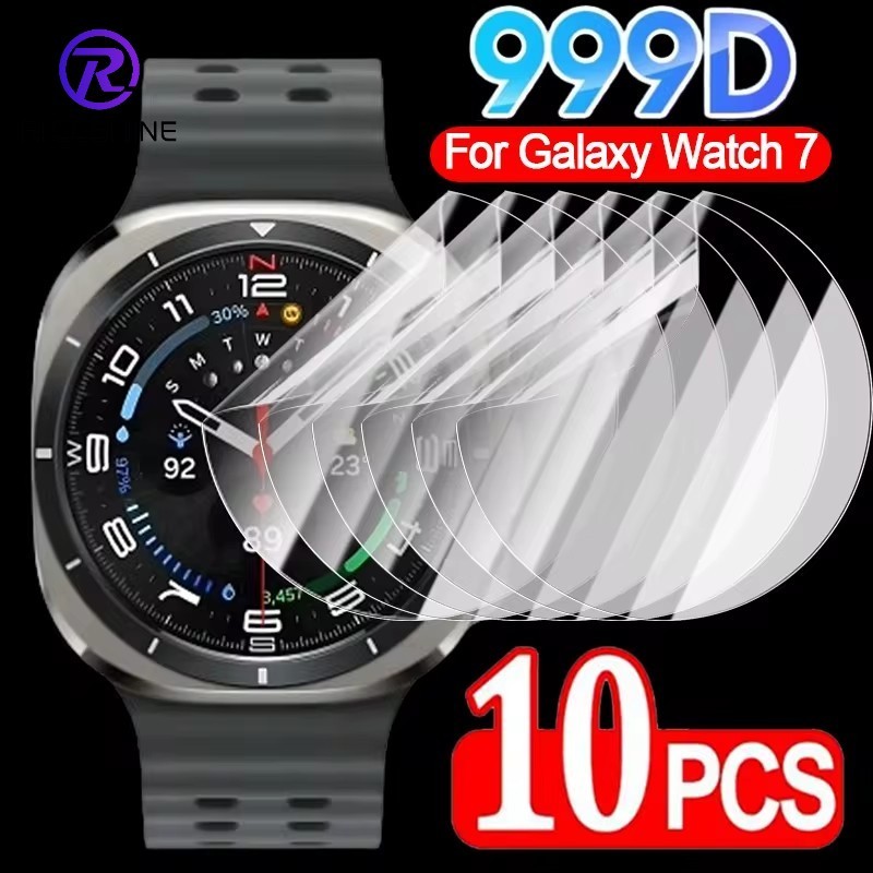 10 ชิ้นฟิล์มไฮโดรเจลนุ่มป้องกันหน้าจอสําหรับ Samsung Galaxy Watch 7 40 มม.44 มม.Watch7 Ultra 47 มม.ฟิล์มไม่กระจกนิรภัย