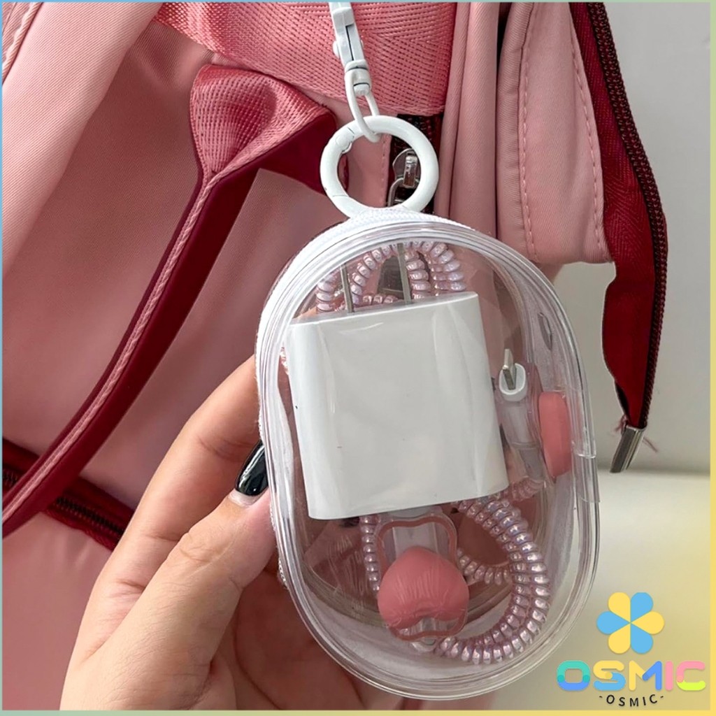 MIC กระเป๋าจัดเก็บหูฟัง เก็บสายชาร์ พกพาง่าย ขนาดเล็ก มีซิป ป้องกันฝุ่น Storage bag